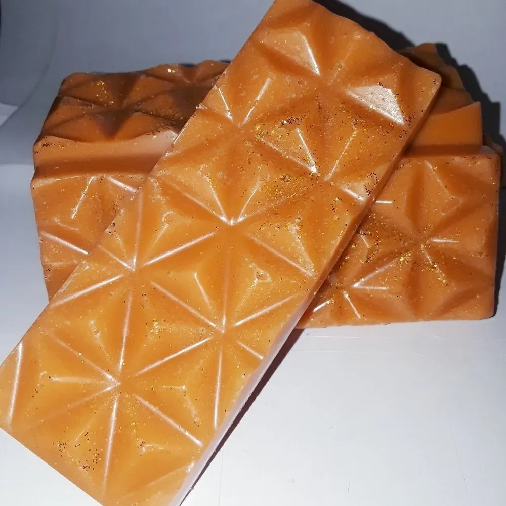 HAND Crafted Pumpkin Spiked waxmelt glitter bar 1pc